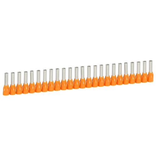 Ponteiras Starfix com gola isolante simples - secção 4 mm2 - laranja