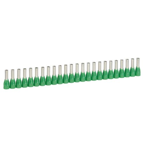 Ponteiras Starfix com gola isolante simples - secção 6 mm2 - verde
