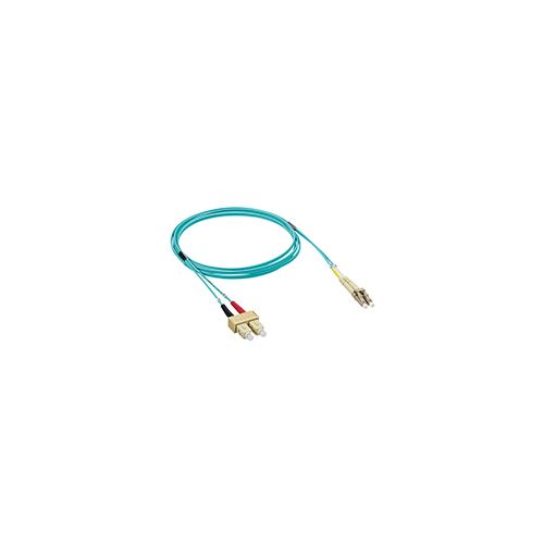 Cordões óticos monomodo OM3 (50/125 μm) SC/LC duplex - comprimento 1 m