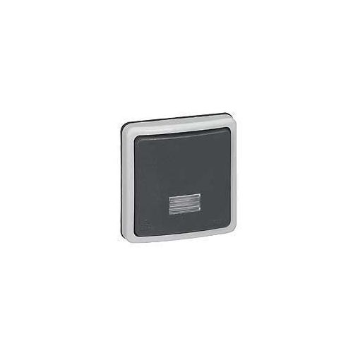 Plexo 66 - Botão de pressão com visor 6A (NA+NF) - versão Componível - Cinzento