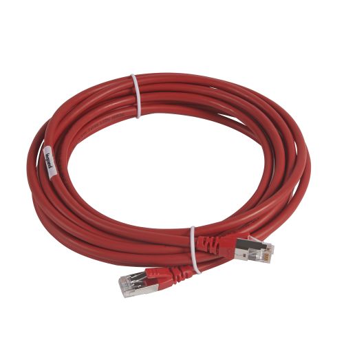 LCS3 - Cordões RJ 45 cat. 6A - S/FTP impedância 100 Ω - LSFH - vermelho - 5m 