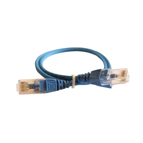 LCS3 - Cordões RJ 45 cat. 6 U/UTP impedância blindada 100 Ω -LSZH - azul - 0,5m 