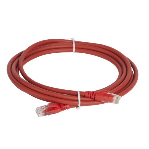 LCS3 - Cordões RJ 45 cat. 6A - U/UTP impedância 100 Ω - LSFH - vermelho - 3m 