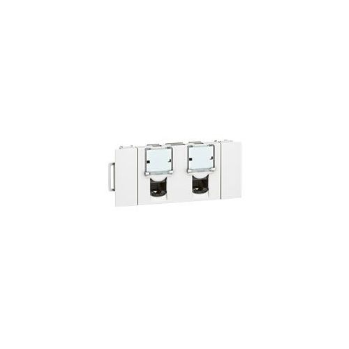 Mosaic - Tomada 2x RJ45 - Cat.6 - FTP - 3 módulos - Branco 