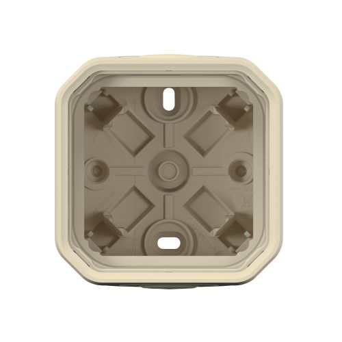 Plexo New IP55 componível - Caixa saliente simples com bucins planos, Areia