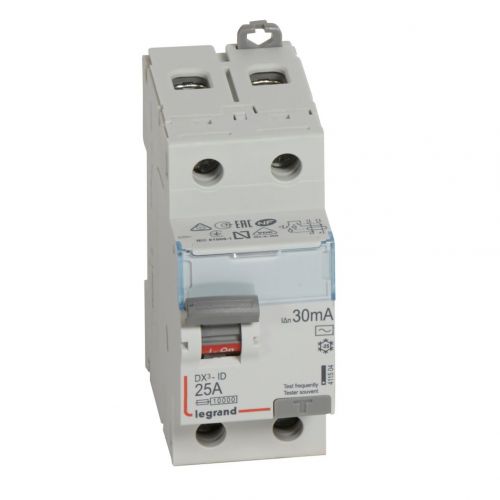 DX³-ID - Interruptor diferencial - 2P - 230 V~  - 25A - 30MA - Tipo AC