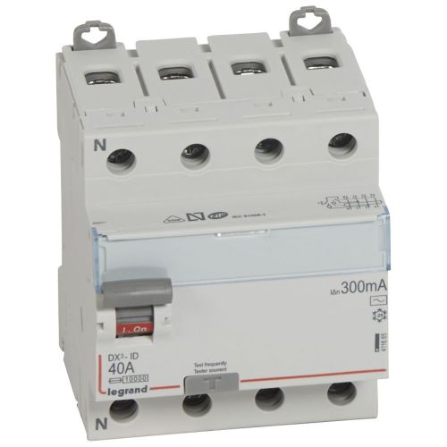 DX³-ID - Interruptor diferencial  -  4P - 400 V~- 40A  300mA Tipo AC