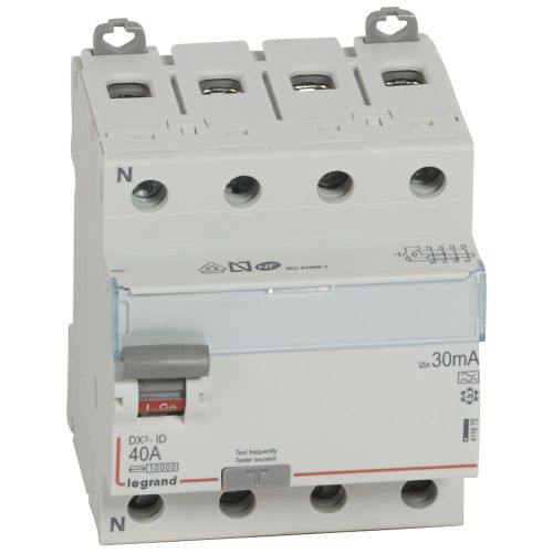 DX³-ID - Interruptor diferencial  -  4P - 400 V~- 40A  30mA - Tipo A