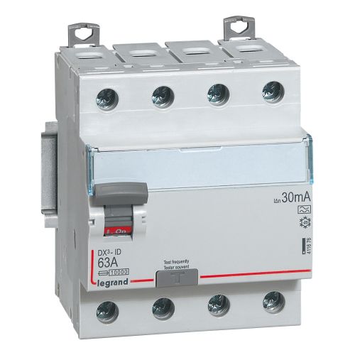 DX³-ID - Interruptor diferencial  -  4P - 400 V~- 63A  30mA - Tipo A