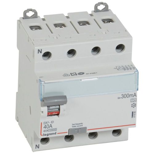 DX³-ID - Interruptor diferencial  -  4P - 400 V~- 40A  300mA - Tipo A