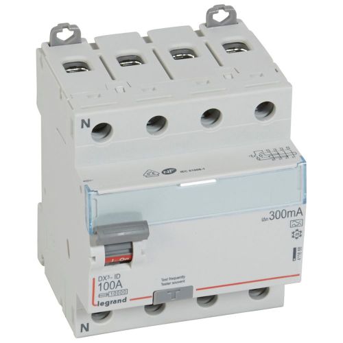 DX³-ID - Interruptor diferencial  -  4P 100A  300mA - Tipo A