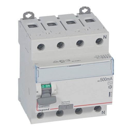 DX³-ID - Interruptor diferencial - 4P -80 A - 500 mA - Tipo AC- Neutro à direita