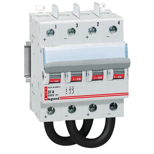 Interruptores-seccionadores de corrente contínua 800 V= 32A