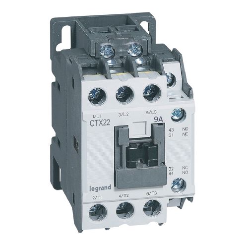 Contactor industrial CTX3 22 - 3 pólos - 9A - 24 V~ - 1 NA + 1 NF