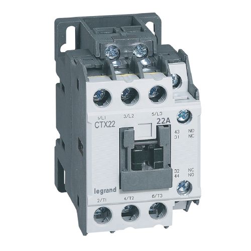 Contactor industrial CTX3 22 - 3 pólos - 22A - 230V~ - 1 NA + 1 NF