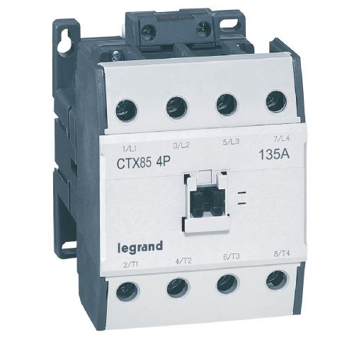 Contactor CTX3 - 4 pólos - sem contacto auxiliar integrado - 135/85 A - 230 V~