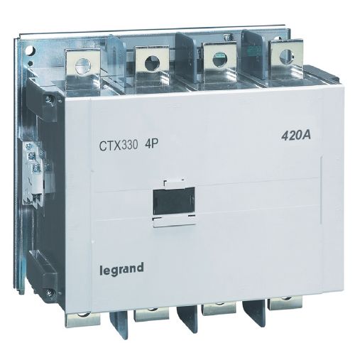 Contactor CTX3 - 4 pólos s/contacto auxiliar integrado 420/330 A - 100-240 V~/=