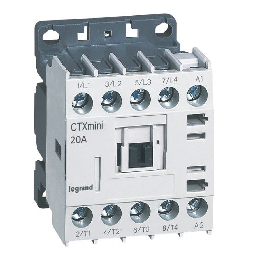 Mini-contactor CTX3 - 4 pólos -  20 A - 24 V~ - ligação por parafusos