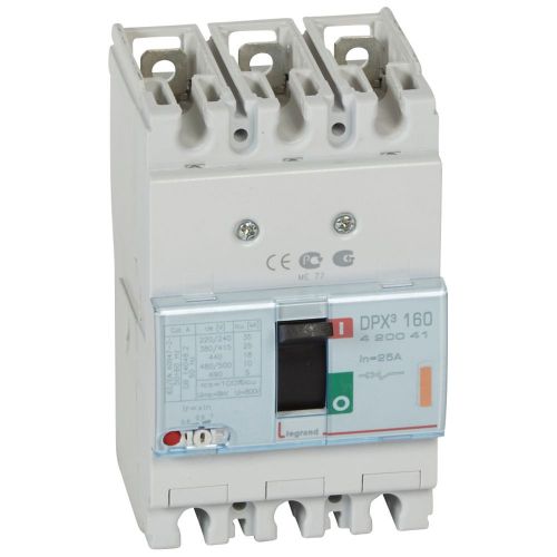 Disjuntor magnetotérmico - DPX³ 160 - Icu 25 kA - 400 V~ - 3P - 25 A