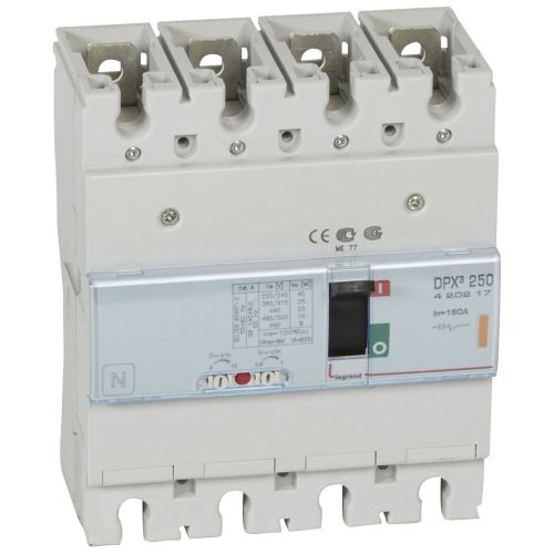 Disjuntor magnetotérmico - DPX³ 250 - Icu 25 kA - 400 V~ - 4P - 160 A