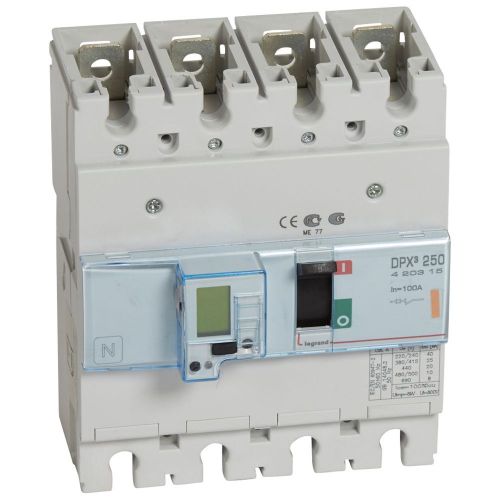 Disjuntor eletrónico S2 - DPX³ 250 - Icu 25 kA - 400 V~ - 4P - 100 A