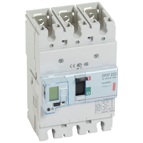 Disj. Eletrónico S2 c/unidade medida DPX³ 250 - Icu 36 kA - 400 V~ - 3P - 250 A