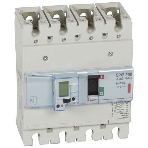 Disj. Eletrónico S2 c/unidade medida DPX³ 250 - Icu 36 kA - 400 V~ - 4P - 250 A