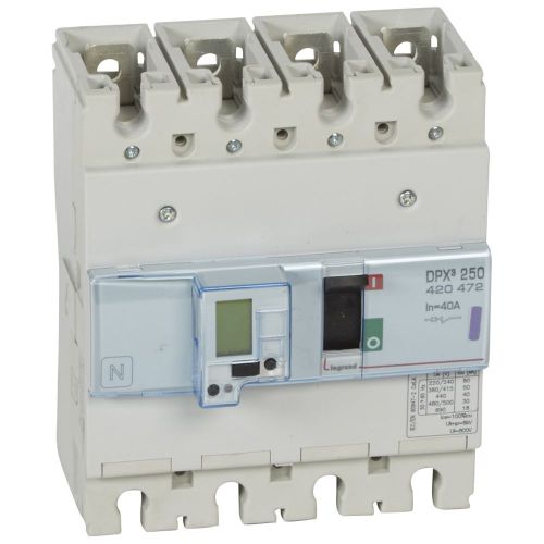 Disj. Eletrónico S2 c/unidade medida DPX³ 250 - Icu 50 kA - 400 V~ - 4P - 40 A