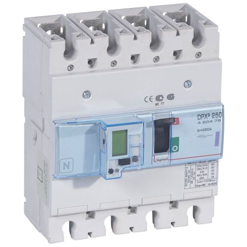 Disj. Eletrónico S2 c/unidade medida DPX³ 250 - Icu 50 kA - 400 V~ - 4P - 250 A