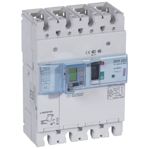 Disj. Elet. S2 c/unidade medida e diferencial DPX³ 250 Icu 50 kA 400 V~ 4P 250 A