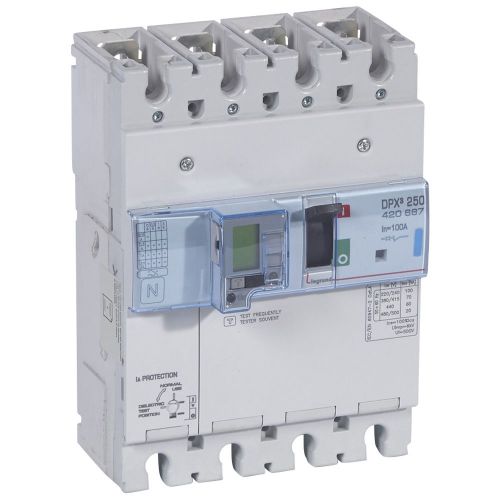 Disj. Elet. S2 c/unidade medida e diferencial DPX³ 250 Icu 70 kA 400 V~ 4P 100 A