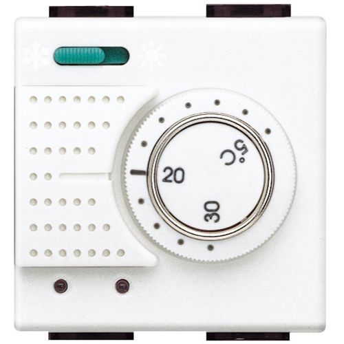 Livinglight - Termostato standard com comutador - Branco, 2 módulos