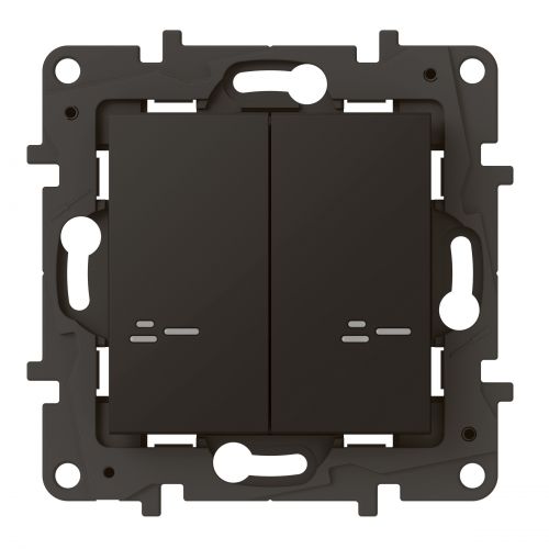 Niloé Step with Netatmo - Interruptor duplo sem fios de iluminação - Preto