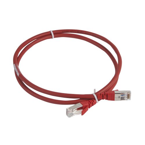 LCS3 - Cordões RJ 45 cat. 6A - S/FTP impedância 100 Ω - LSFH - vermelho - 1m 