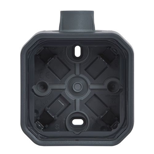 Plexo New IP55 componível - Caixa saliente simples para bucins ISO20, Antracite