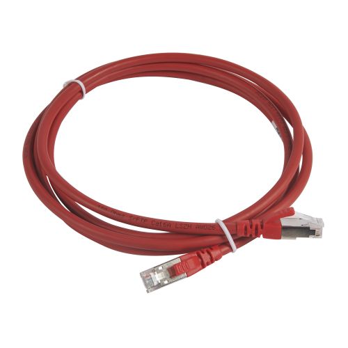 LCS3 - Cordões RJ 45 cat. 6A - S/FTP impedância 100 Ω - LSFH - vermelho - 2m 