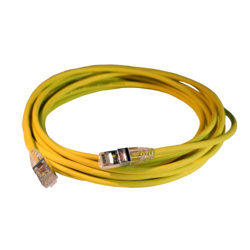 LCS3 Cordões RJ 45 cat. 6A - S/FTP impedância blindada 100 Ω -LSZH amarelo - 5m 