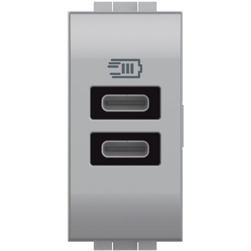 Livinglight - Tomada 1 x USB Tipo-C, 20W, Power Delivery - Branco - 1 módulo