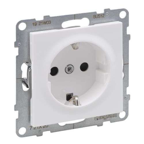 Suno - Tomada 2P+T Schuko, 16 A -230 V~, ligadores automáticos, Branco