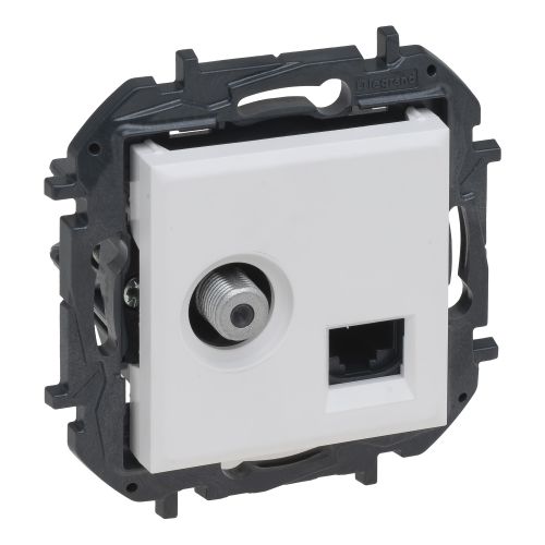 Niloé Step - Tomada mista TV + RJ 45 - tipo 