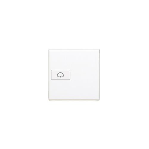 Livinglight - Tecla axial com símbolo “Campainha” - Branco, 2 módulos