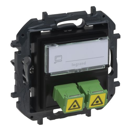 Niloé Step - Tomada de Fibra ótica - SC/APC - Simplex - Preto mate