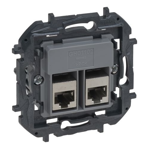 Niloé Step - Tomada RJ 45, Cat. 6 - com 2 saídas STP