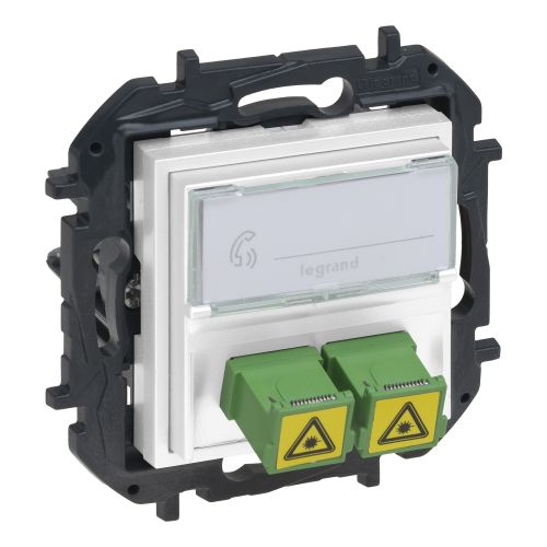 Niloé Step - Tomada de Fibra ótica - SC/APC - Simplex - Branco mate