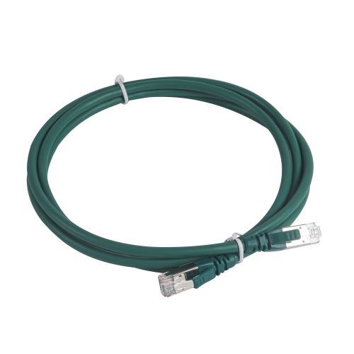 LCS3 - Cordões RJ 45 cat. 6A - S/FTP impedância 100 Ω - LSFH - verde - 2m 