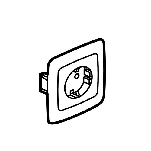 Suno - Tomada Schuko Monobloco ligadores de parafusos - 16A - 230 V~ - Branco 