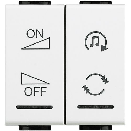 Livinglight MyHOME - Tecla com símbolo Ajustar + ON/OFF - Branco, 1 módulo