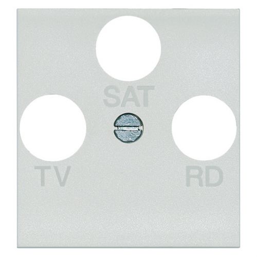 Livinglight - Adaptador espelho central TV+RD+SAT - Branco, 2 módulos