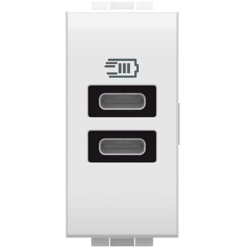 Livinglight - Tomada carregadora 2 x USB Tipo-A (3 A) - Tech, 1 módulo