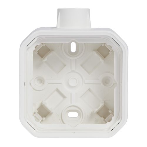 Plexo New IP55 componível - Caixa saliente simples para bucins ISO20, Branco